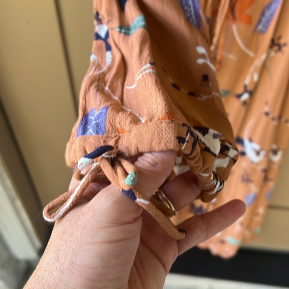 Madewell Audrey True Wrap Midi Dress Fall Floral Sz S - Picture 6 of 12
